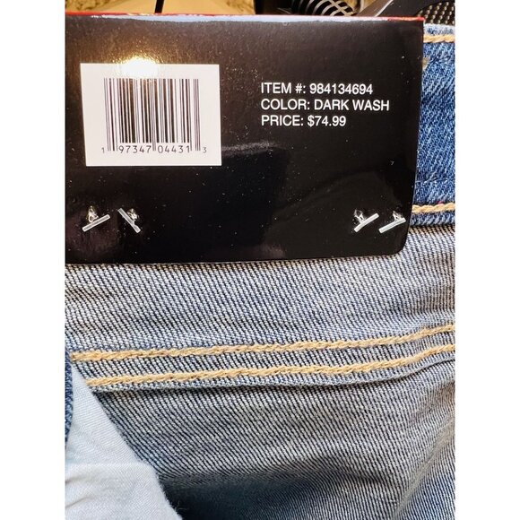 French Connection Essentials Women's High Rise Straight Jeans Dark Wash Size 14 - Picture 5 of 8